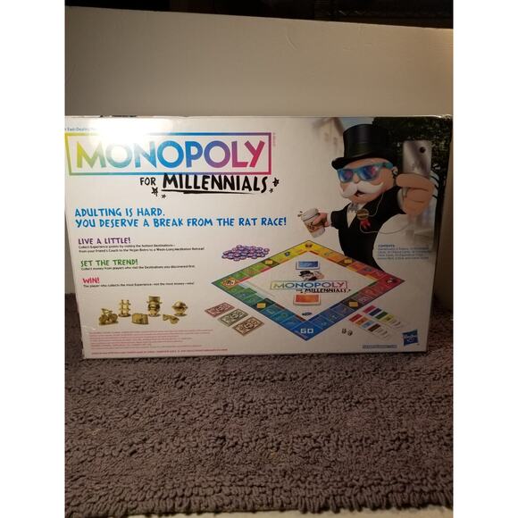 Monopoly for Millennials Millenials Edition Board‎ Game Factory Sealed by Hasbro - Picture 2 of 5